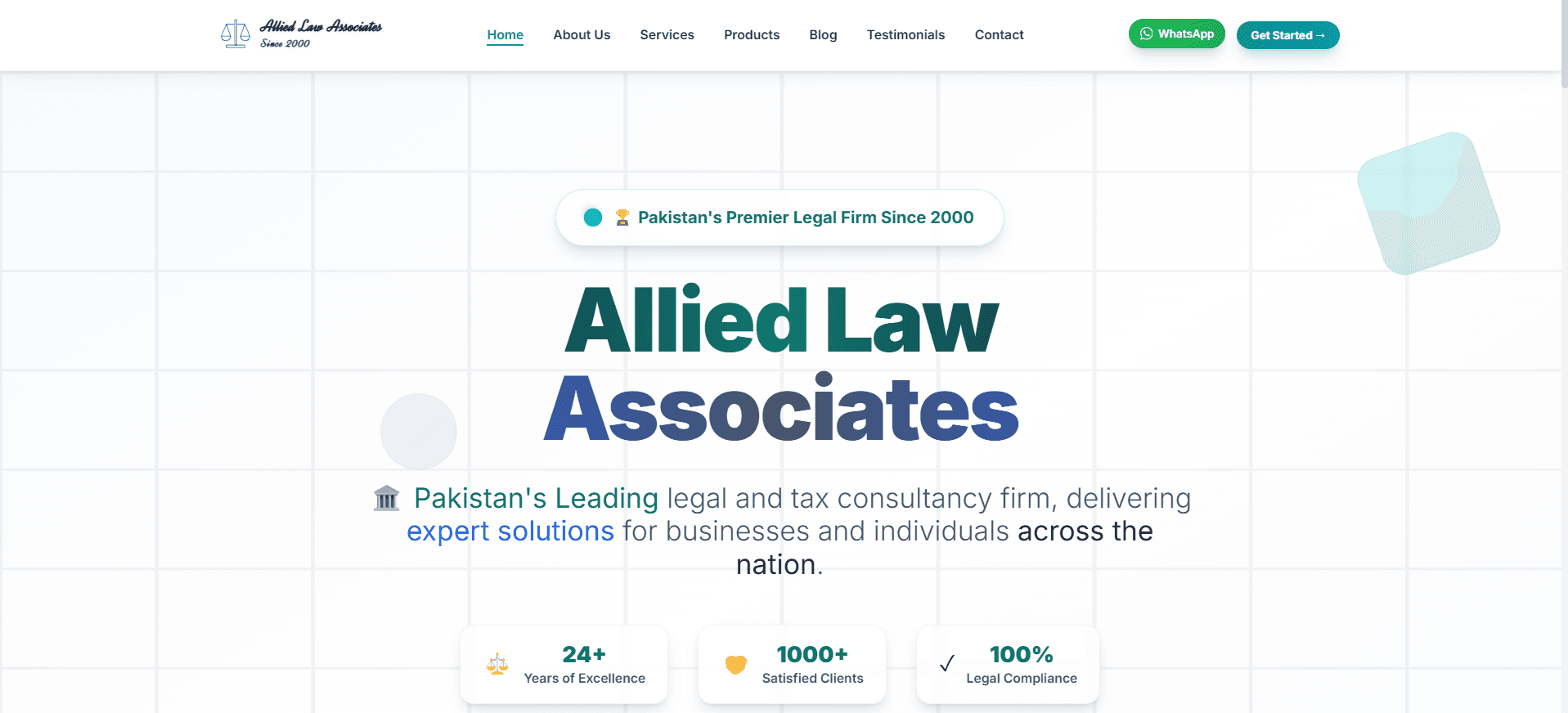 Allied Law Associate – Tax consultancy platform with admin dashboard