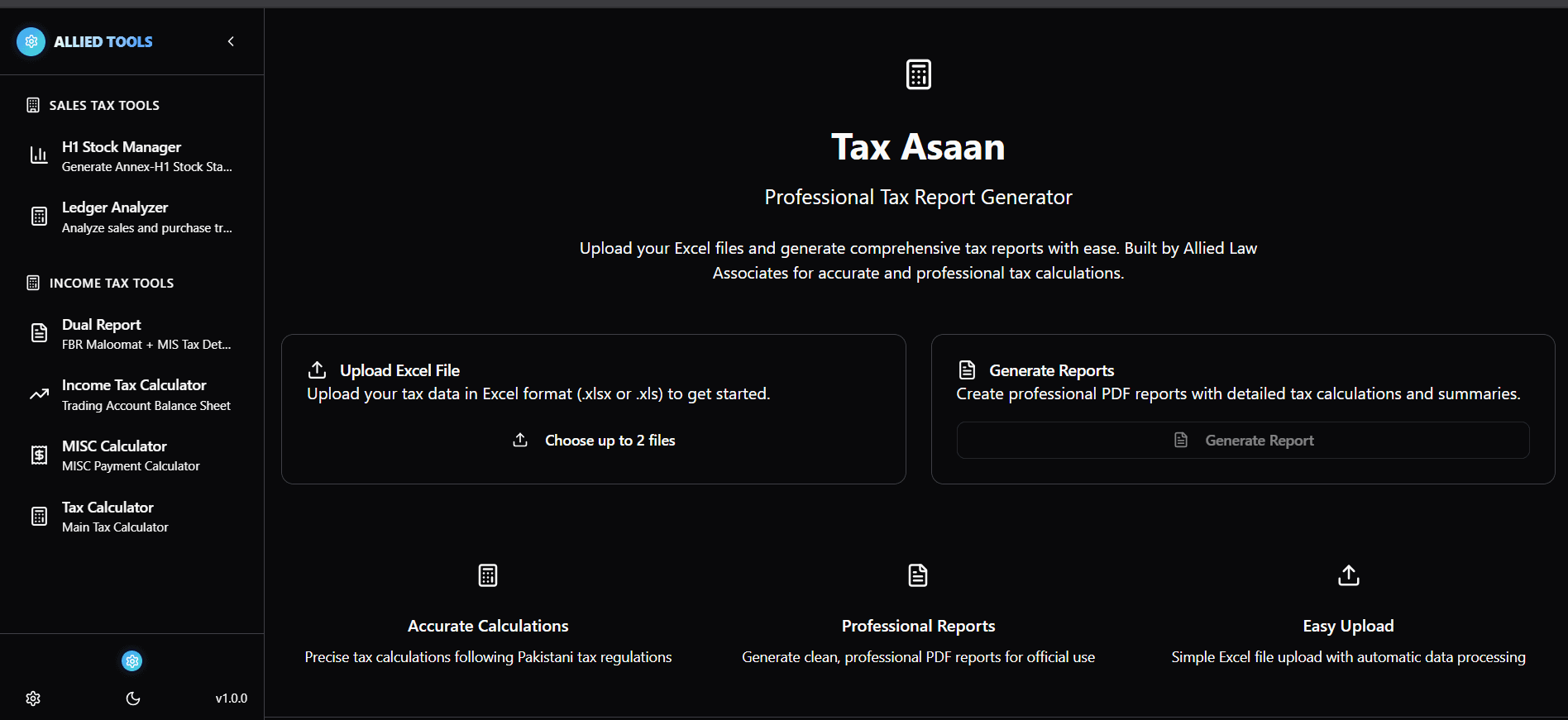 Allied Tools Tax Assan – Accounting and tax consultant tools
